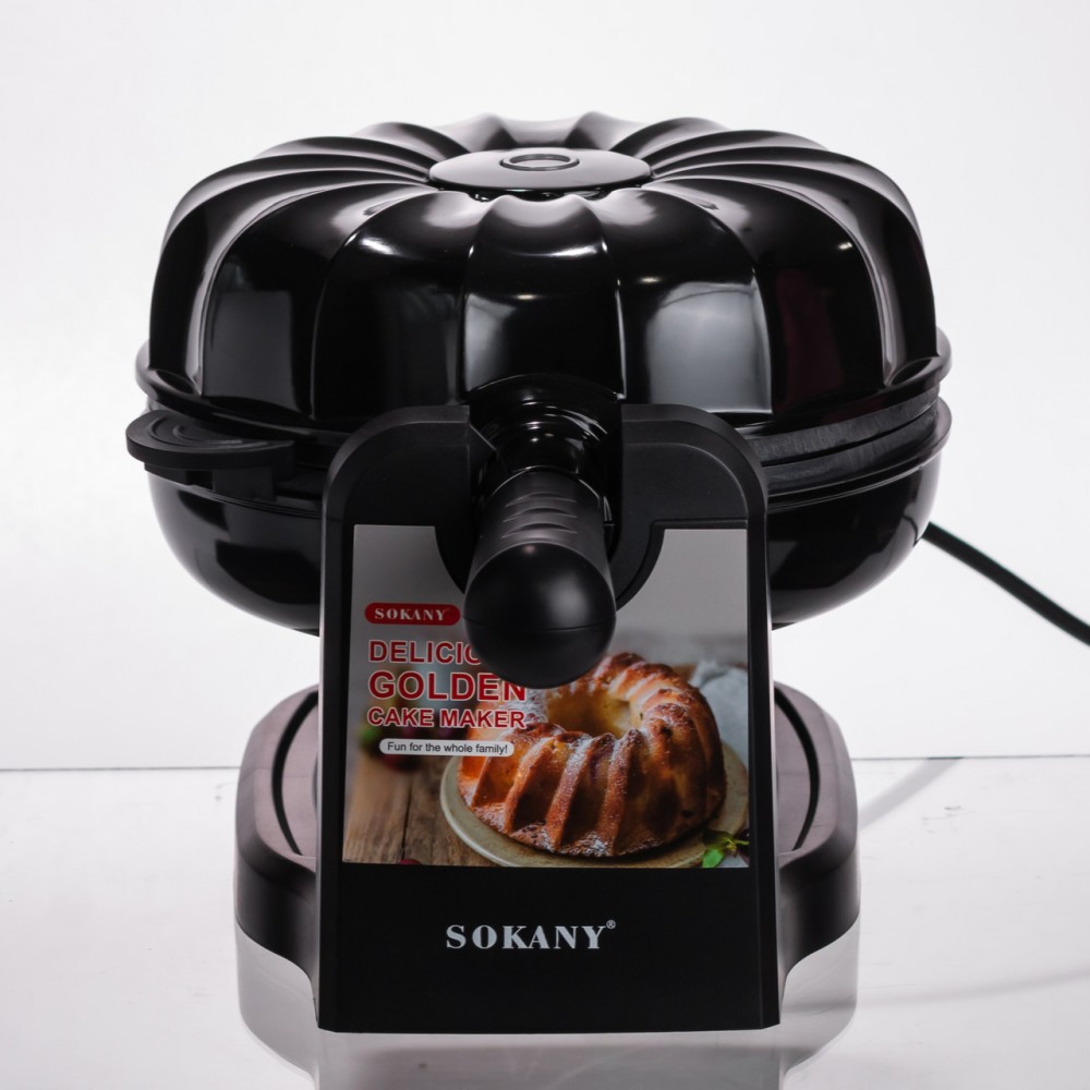 Кексница электрическая 1800 Вт с антипригарным покрытием 37×17×18 (см) Черный SK-BBQ-837