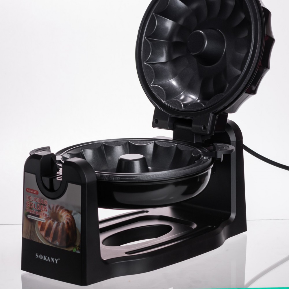 Кексница электрическая 1800 Вт с антипригарным покрытием 37×17×18 (см) Черный SK-BBQ-837