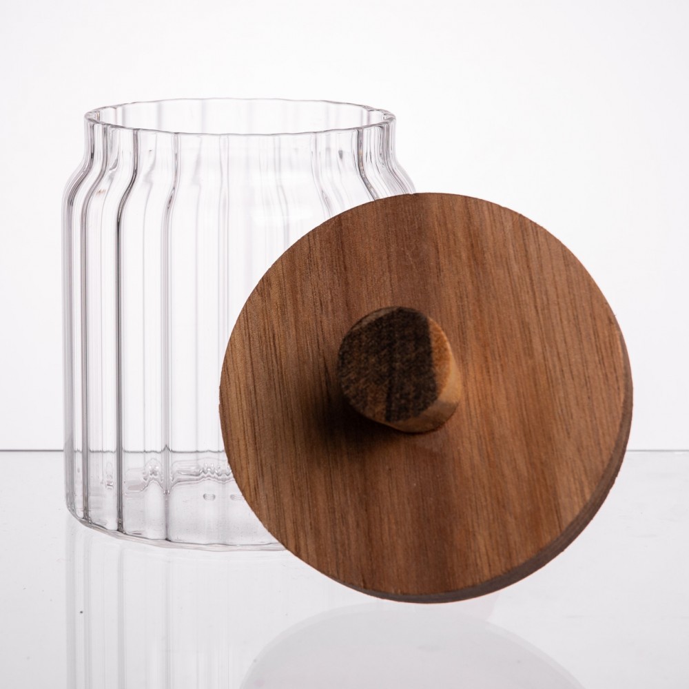 Медовниця скляна з кришкою і ложкою 500 (мл) 64486-5