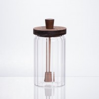 Медовница стеклянная с крышкой и ложкой 850 (мл) 64486-6