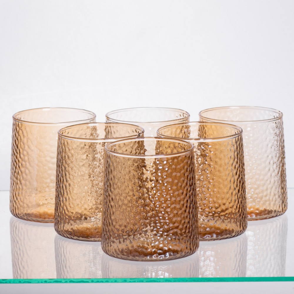 Набор для напитков графин с бамбуковой крышкой и 6 стаканами, коричневый 64486-36