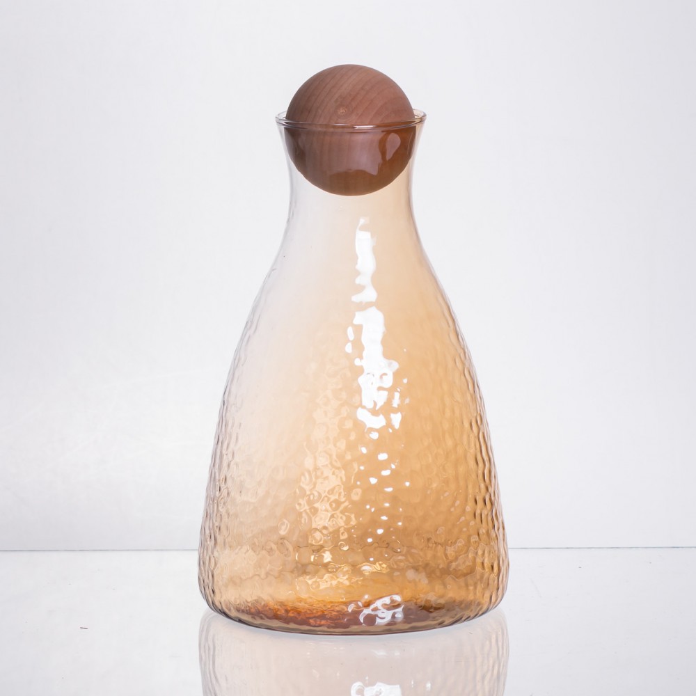 Набор для напитков графин с бамбуковой крышкой и 6 стаканами, коричневый 64486-36