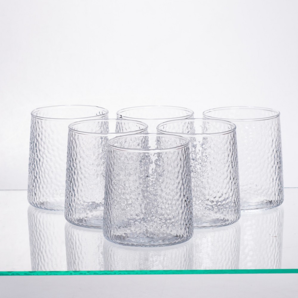 Набір для напоїв графин з бамбуковою кришкою та 6 склянок, прозорий 64486-37