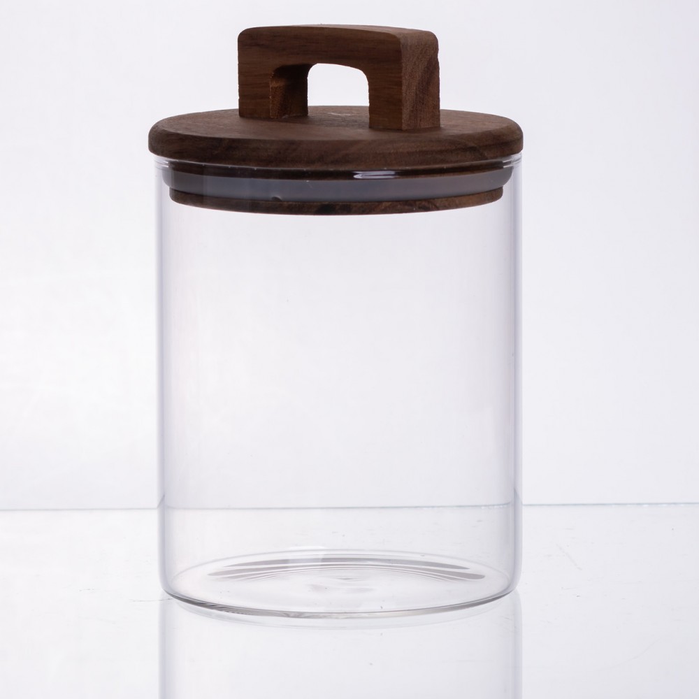 банка для сипучих продуктів з бамбуковою кришкою 800 мл 64486-65