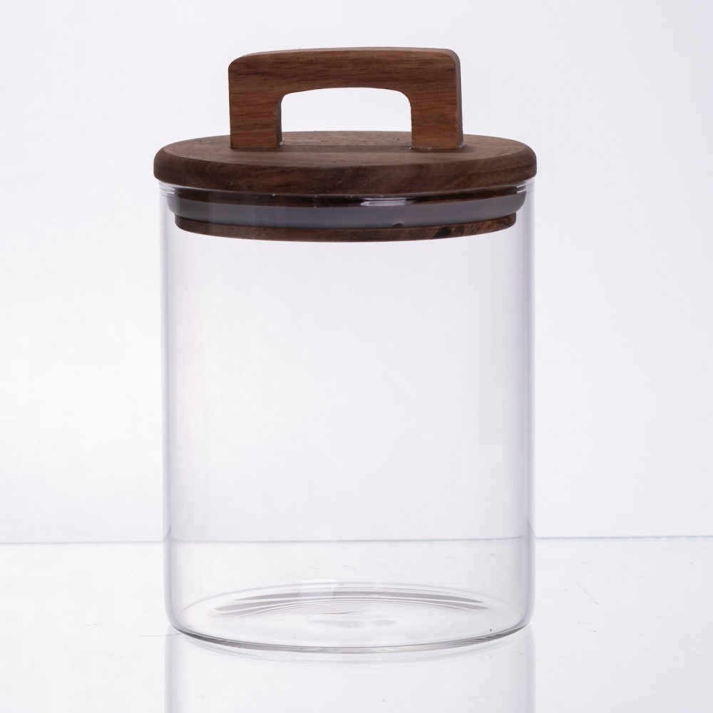 банка для сипучих продуктів з бамбуковою кришкою 800 мл 64486-65