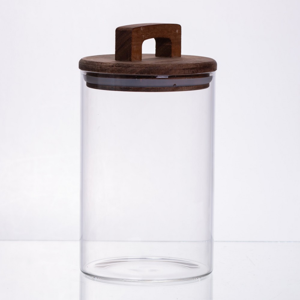 банка для сипучих продуктів з бамбуковою кришкою 900 мл 64486-66