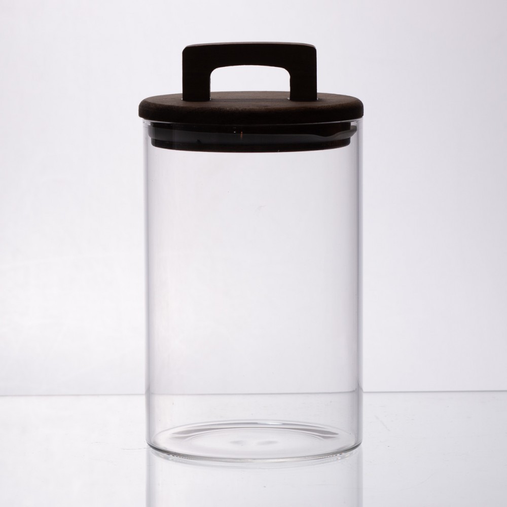 банка для сипучих продуктів з бамбуковою кришкою 900 мл 64486-66