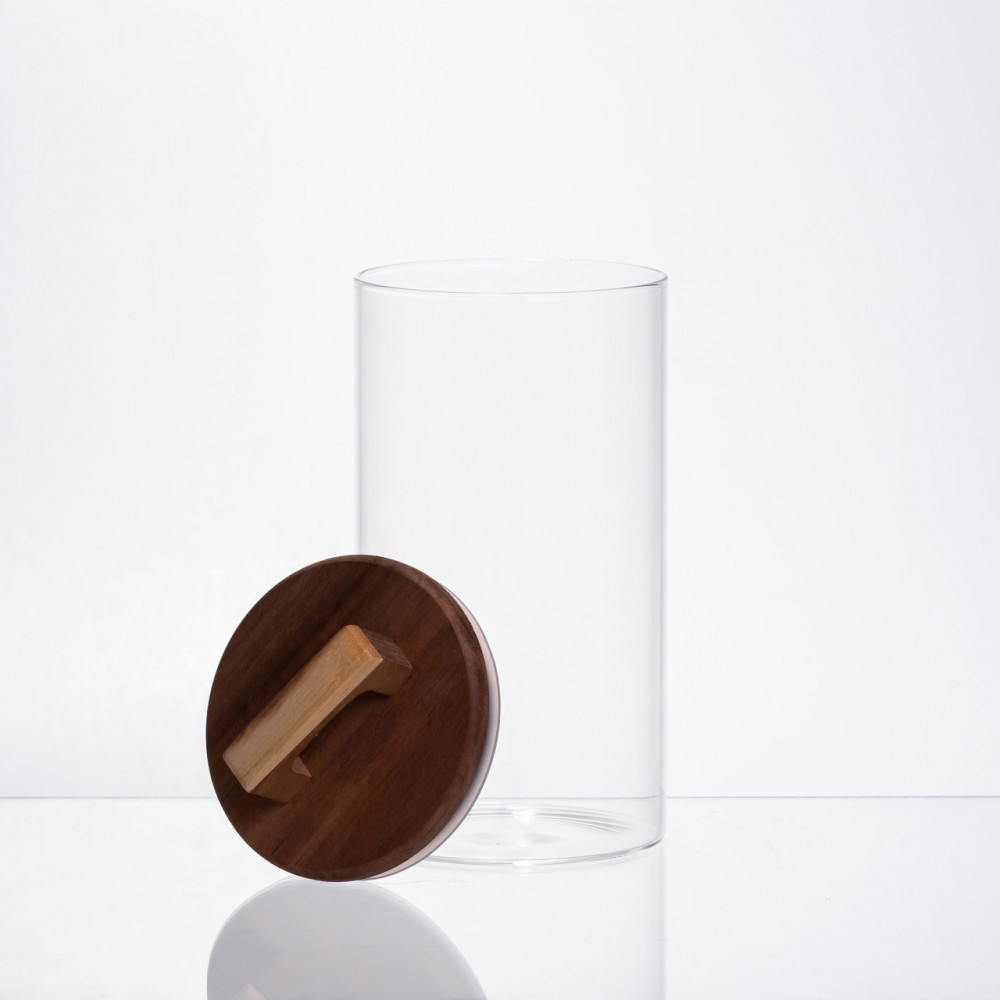 Банка для сыпучих продуктов с бамбуковой крышкой 1.2 л 64486-67