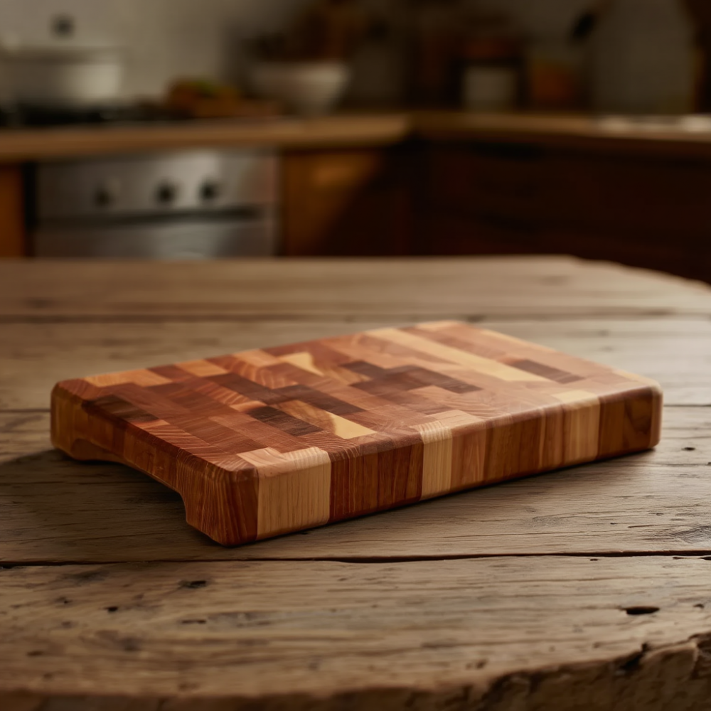 Разделочная доска из дуба 25*40 см Домино, деревянная кухонная доска для нарезки и сервировки блюд C52W250400D