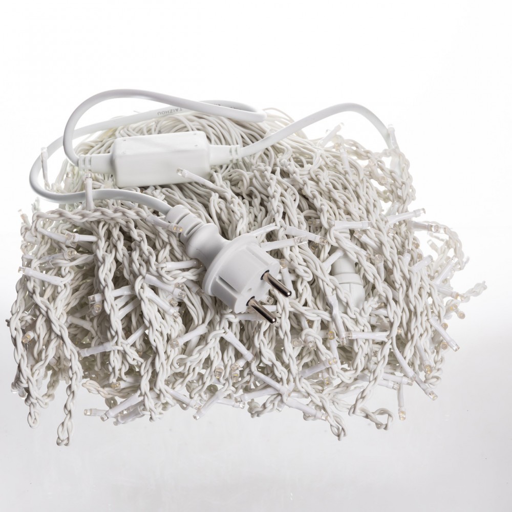 Вулична гірлянда Бахрома 36 м 600 LED білий провід Жовте сяйво36MWY