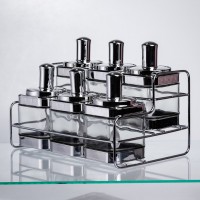 Набор банок для сыпучих продуктов с ложкой 6 шт, хром HP-1341