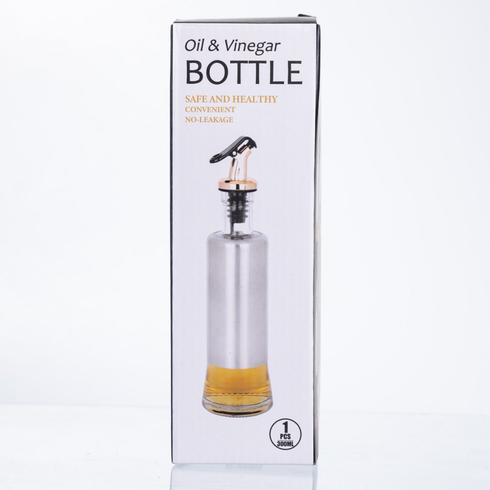 Пляшка для олії з дозатором 300 мл, сірий мармур HP-1345