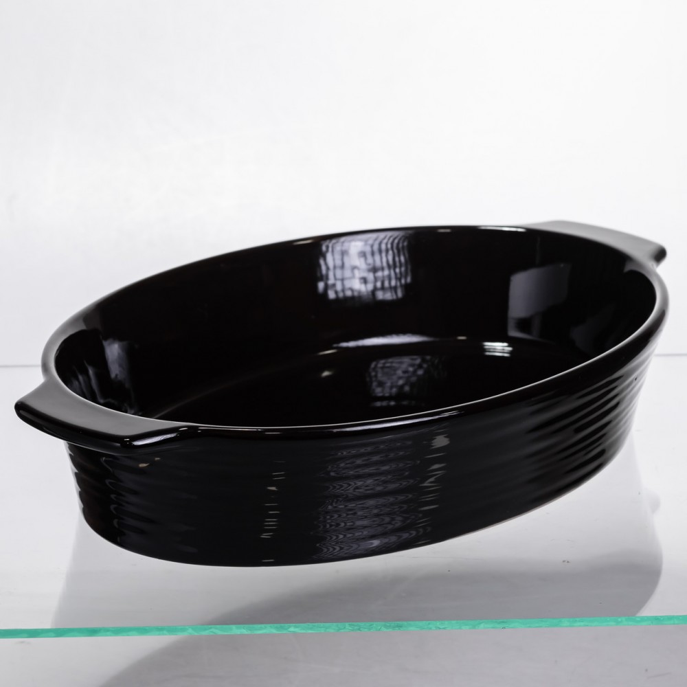 Форма для запекания овальная 36×22.5×7 (см) форма для духовки 2 литра Черный SH1290