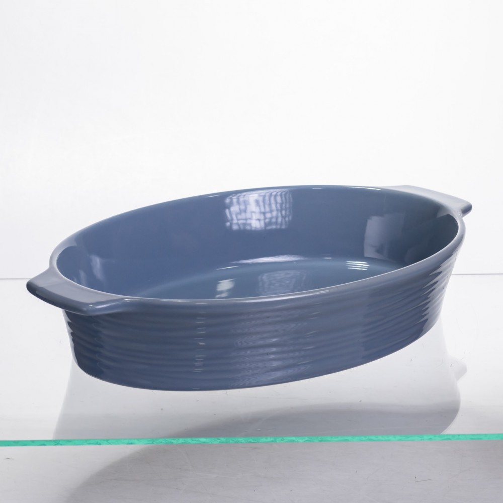 Форма для запекания овальная 36×22.5×7 (см) 2 литра Голубой S1288