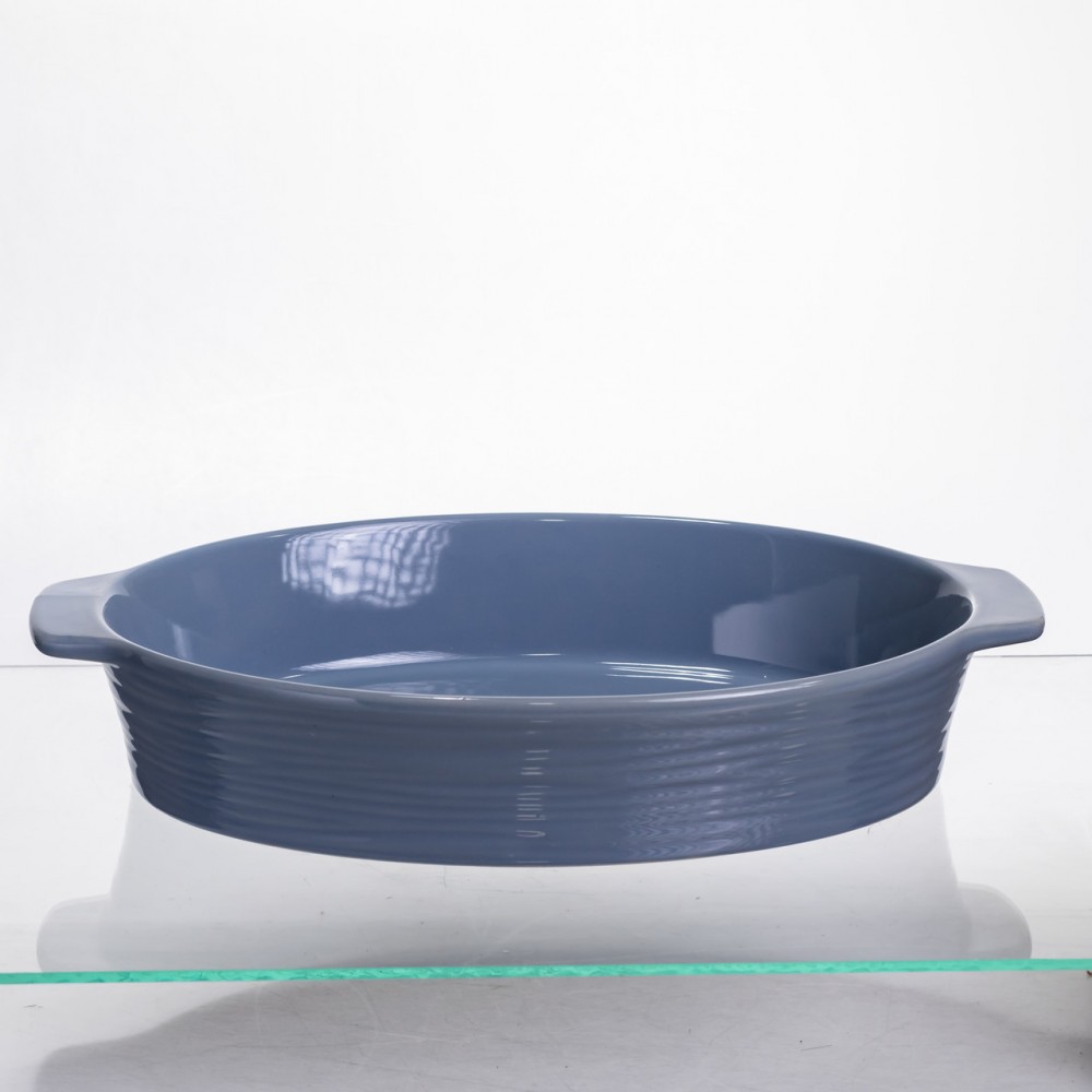 Форма для запекания овальная 36×22.5×7 (см) 2 литра Голубой S1288