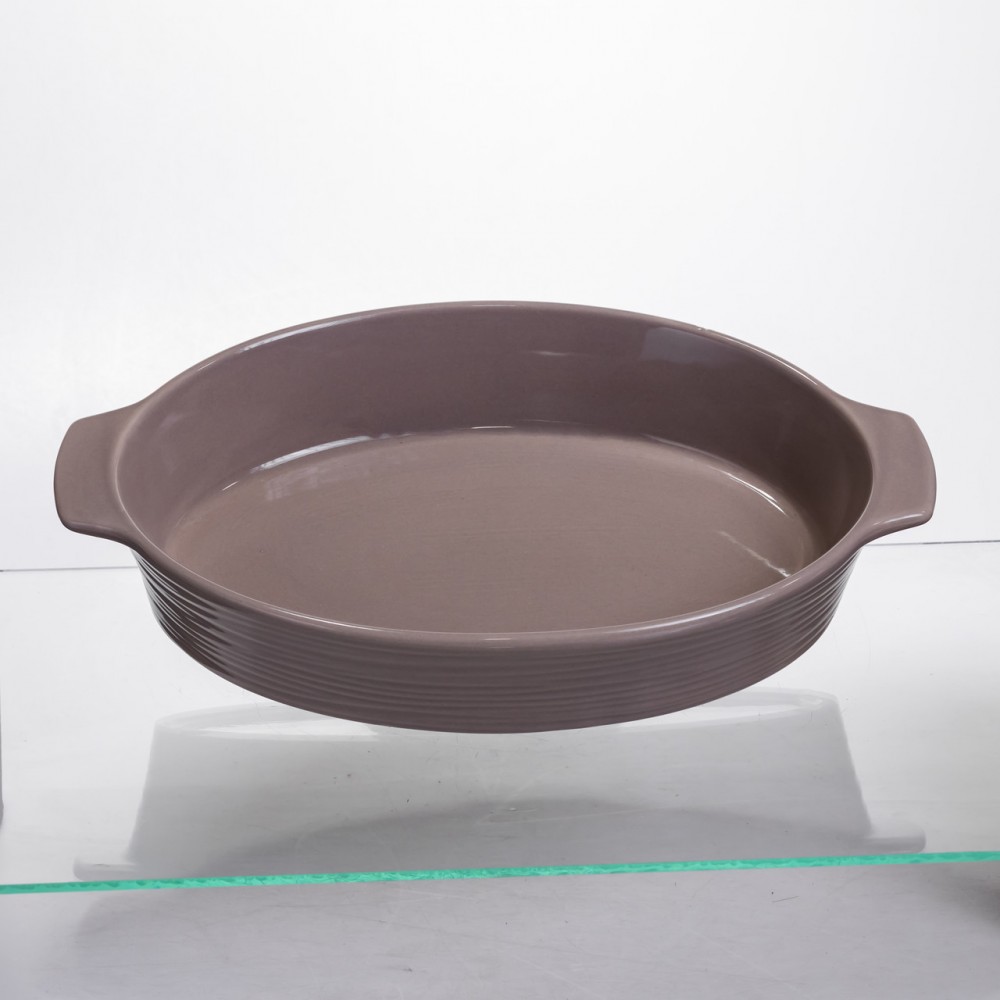 Форма для запекания овальная 36×22.5×7 (см) форма для духовки 2 литра Бежевый S1286