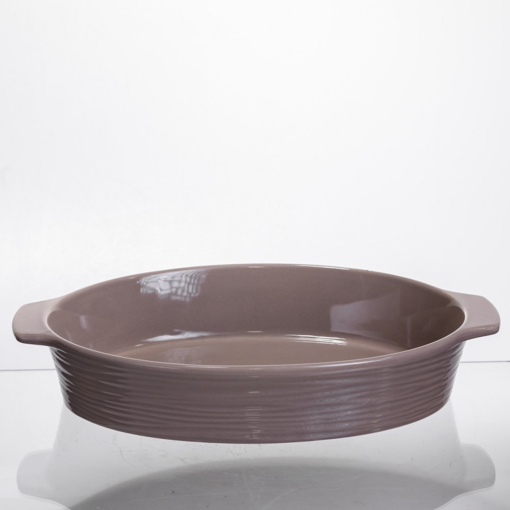 Форма для запекания овальная 36×22.5×7 (см) форма для духовки 2 литра Бежевый S1286