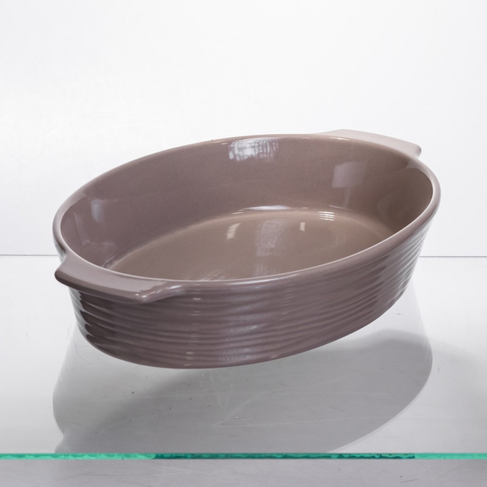 Форма для запекания овальная 36×22.5×7 (см) форма для духовки 2 литра Бежевый S1286