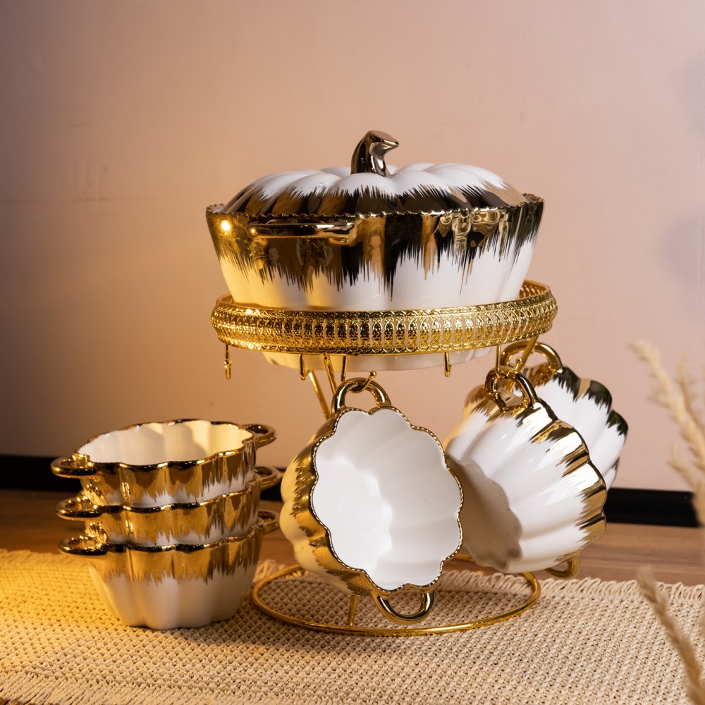 Суповой сервиз на 6 персон супница 2 (л) на подставке с бульонницами 350 (мл) ML152