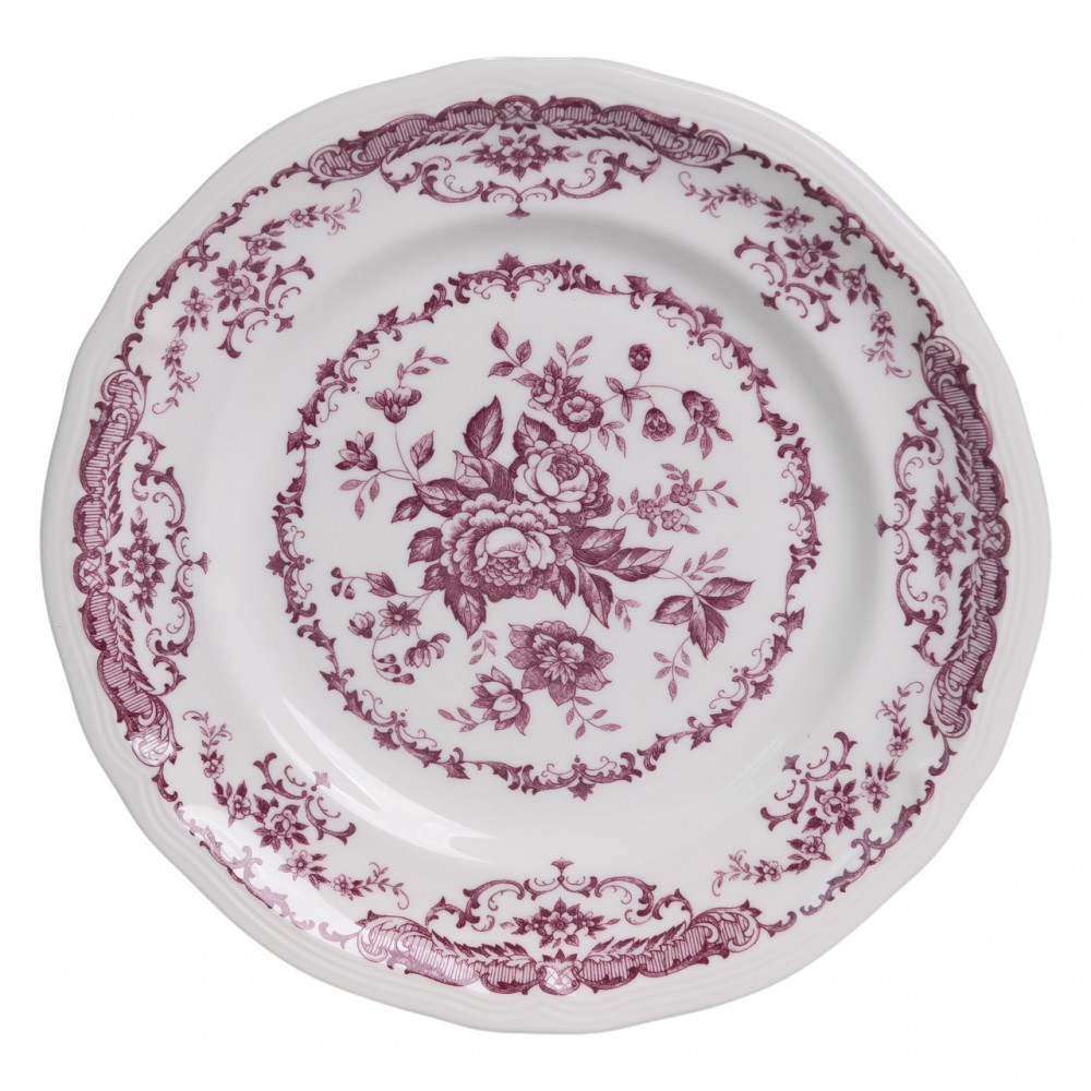Столовый набор посуды тарелок 16 (шт) на 4 персоны Bitossi фарфоровый, обеденный столовый сервиз тарелок Розовый YY78-2A