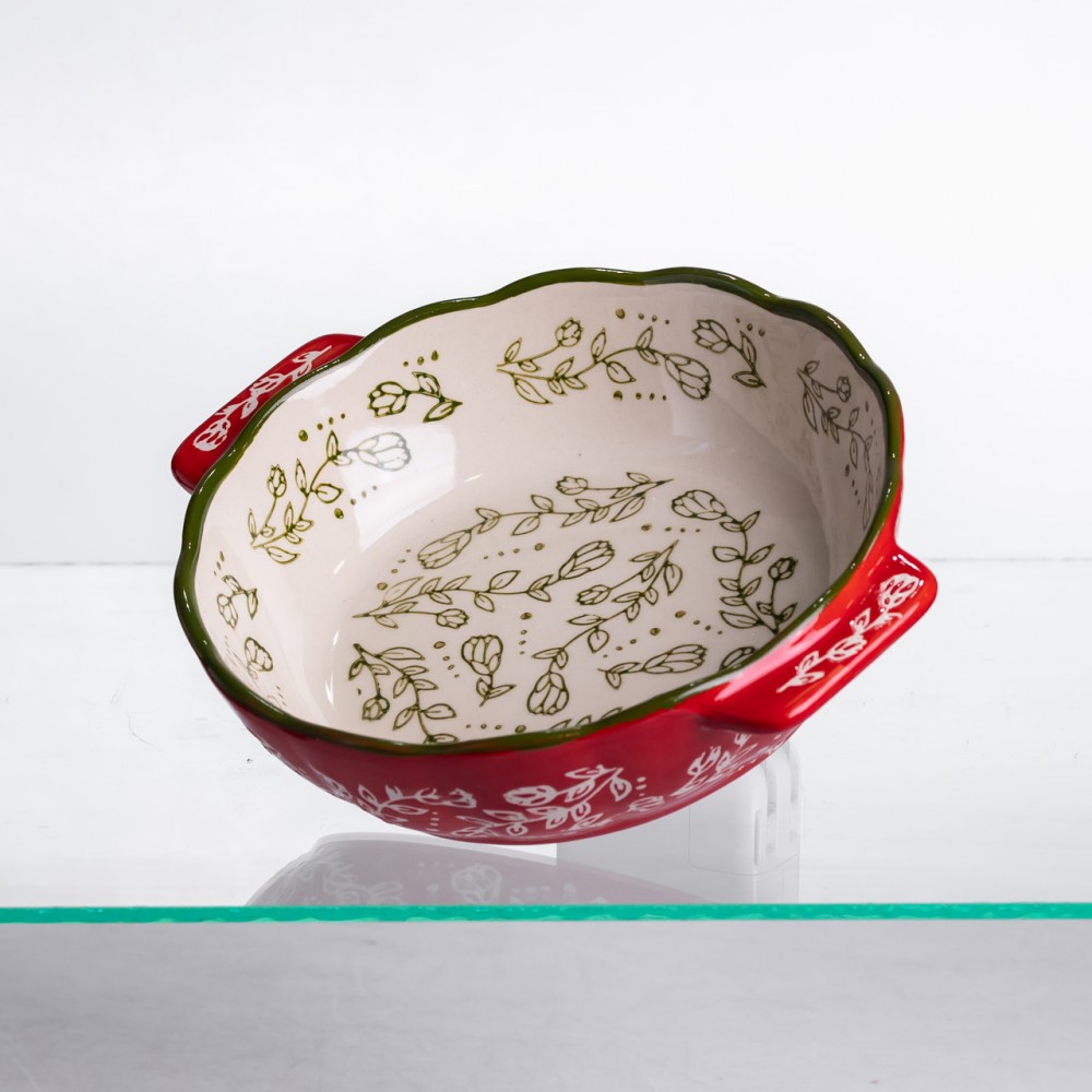 Форма для запекания Vintage Ø17 (см) круглая форма для выпекания в духовке с ручками Красная HM04-05