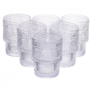 Набор стеклянных стаканов 6 (шт) 200 (мл) для лимонадов, сока, воды, коктейлей стаканы из толстого стекла HP-19-178-3