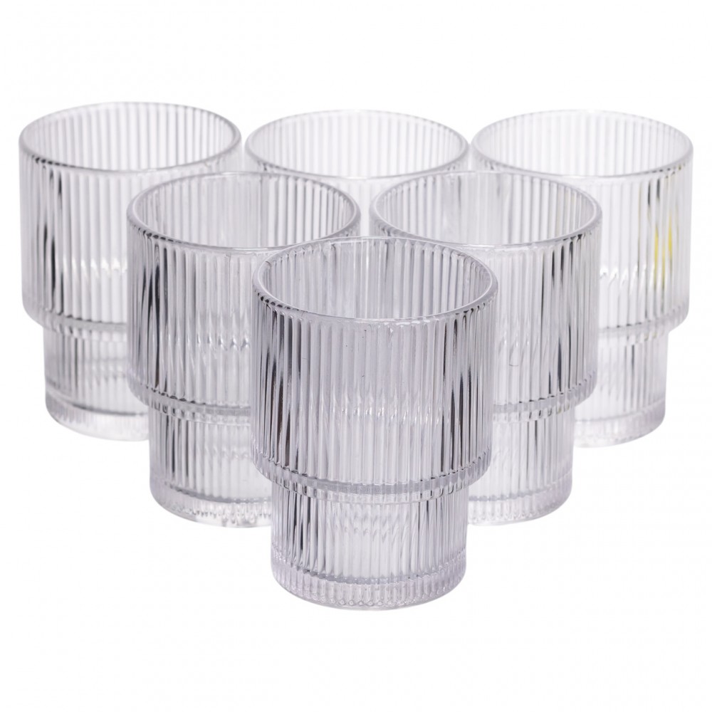 Набір скляних стаканів 6 (шт) 200 (мл) з товстого скла Yiwu HP-19-178-4