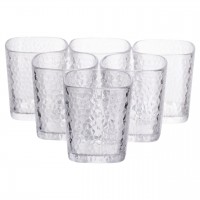 Набір склянок 6 (шт) 250 (мл) для лимонадів, соку, води, коктейлів Прозорий HP-19-AY-1