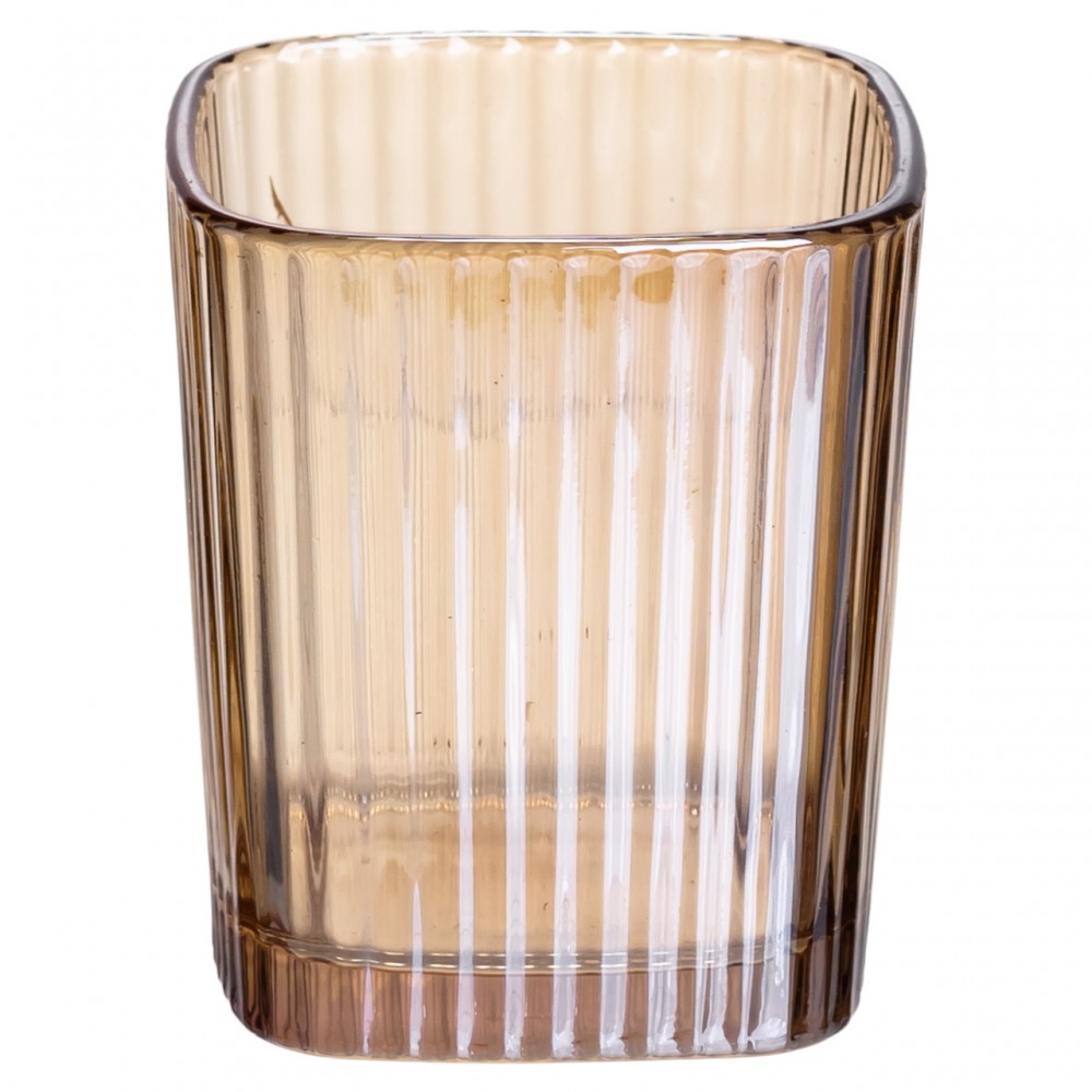 Набор стеклянных стаканов 6 (шт) 250 (мл) для лимонадов, сока, воды, коктейлей Коричневый HP-19-AY-5