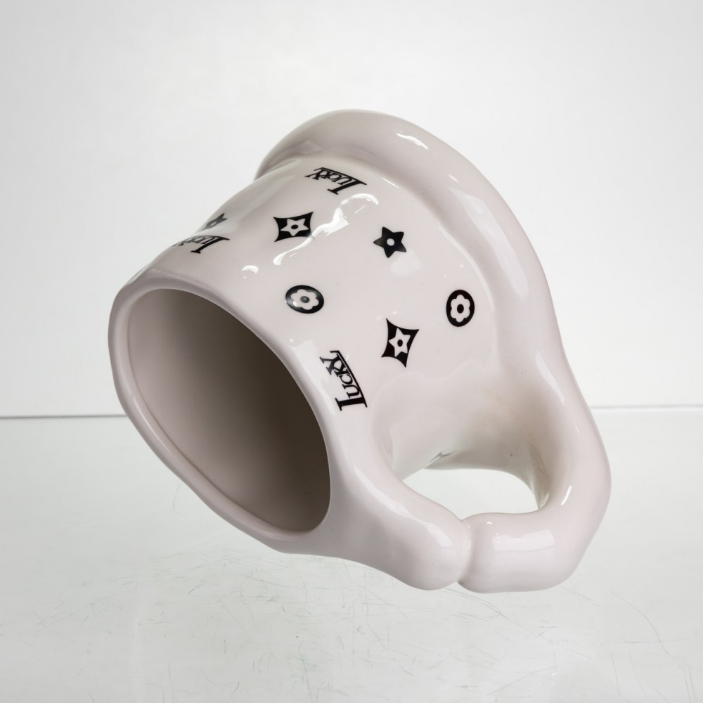 Чашка фарфоровая 500 (мл) оригинальная кружка на подарок чашка для чая и кофе Черный FM-11A