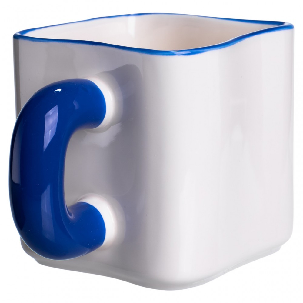 Фарфоровая чашка "Мистер Крабс" с магнитным декором 500 мл, Кружка детская чашка из фарфора на подарок FM-12BL