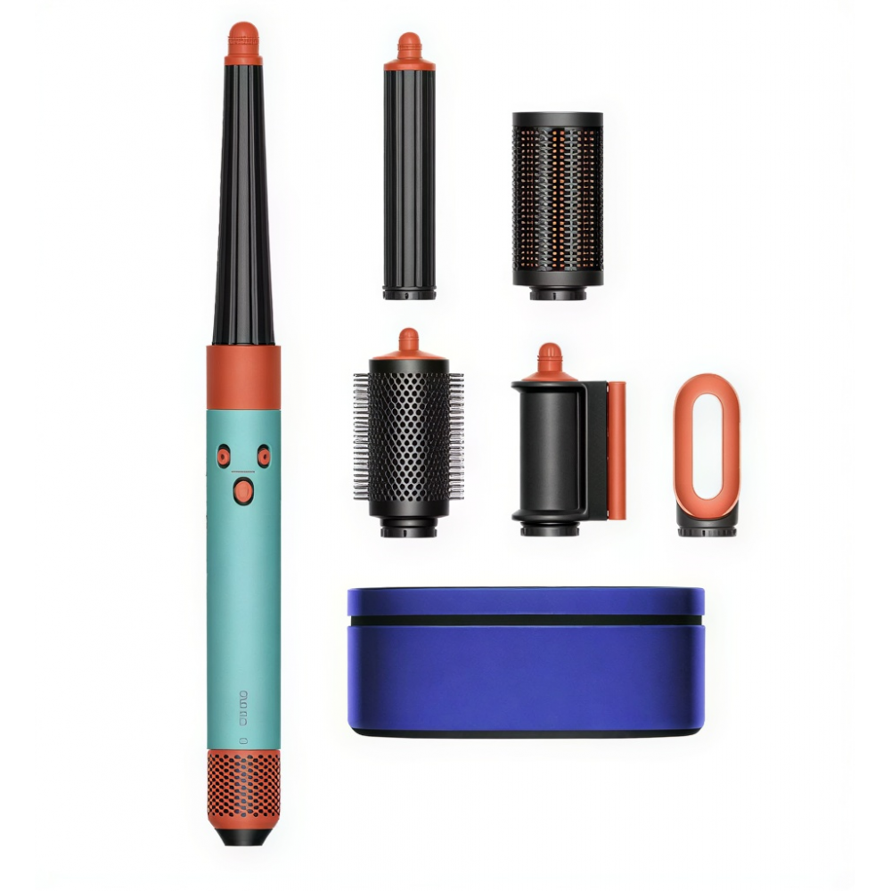 Мультистайлер для волос Airwrap 6 насадок синий 1300 Вт стайлер плойка для волос локонов и укладки Голубой HP-4PBL