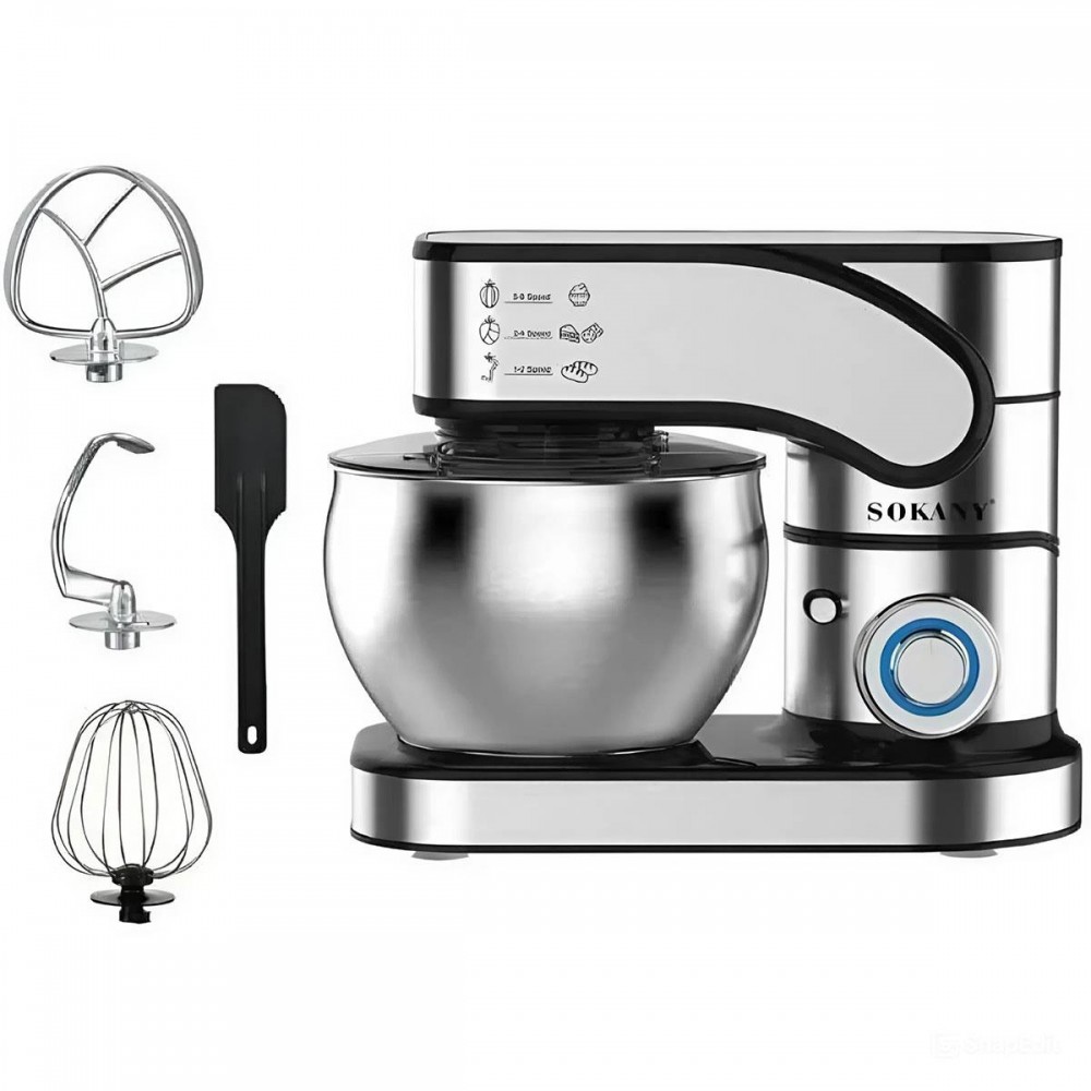 Планетарный миксер Sokany 2000 Вт с чашей 8.5 л 6 режимов SK-05015
