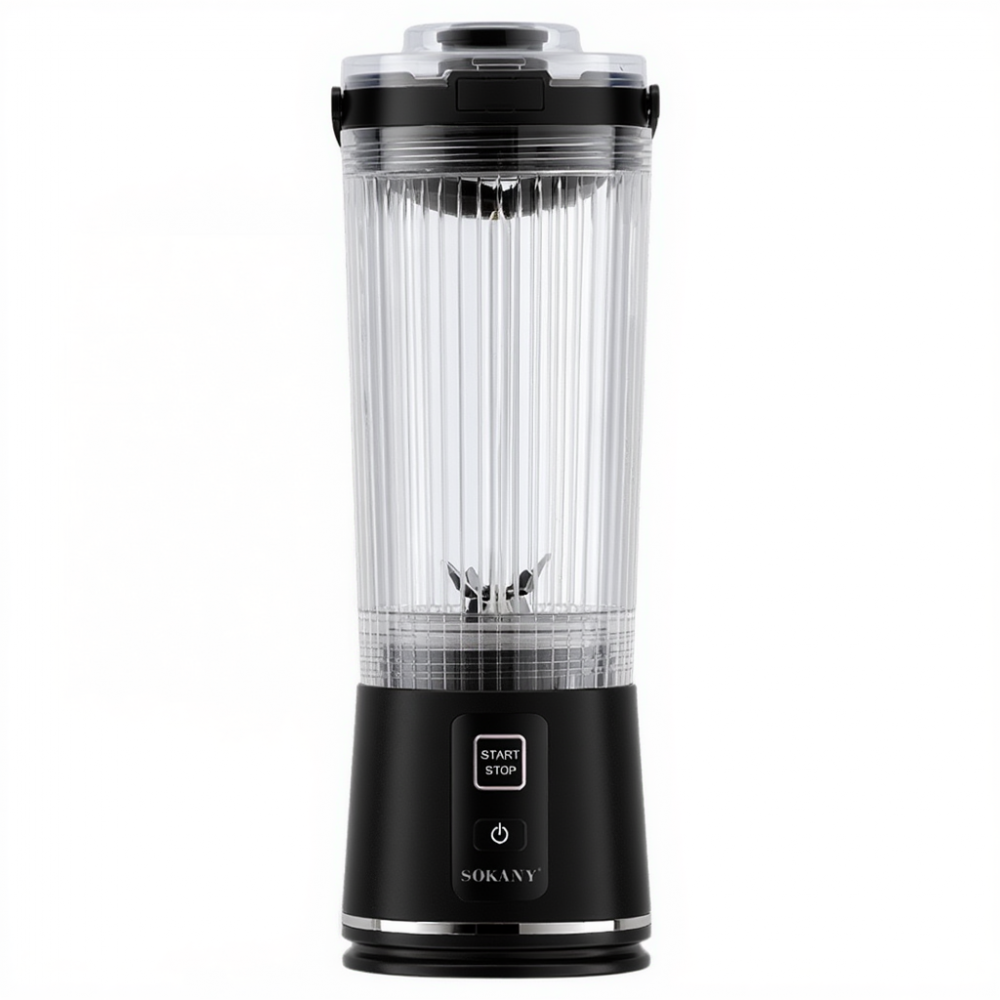 Портативный блендер шейкер на аккумуляторе 500 мл USB Черный SK-01023B