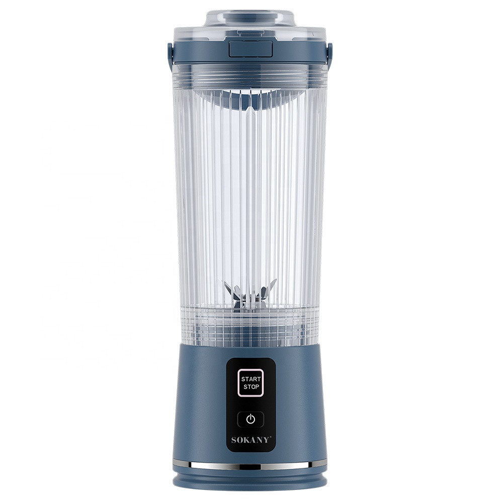 Портативный блендер шейкер на аккумуляторе 500 мл USB Синий SK-01023BL