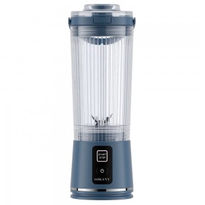 Портативный блендер шейкер на аккумуляторе 500 мл USB Синий SK-01023BL