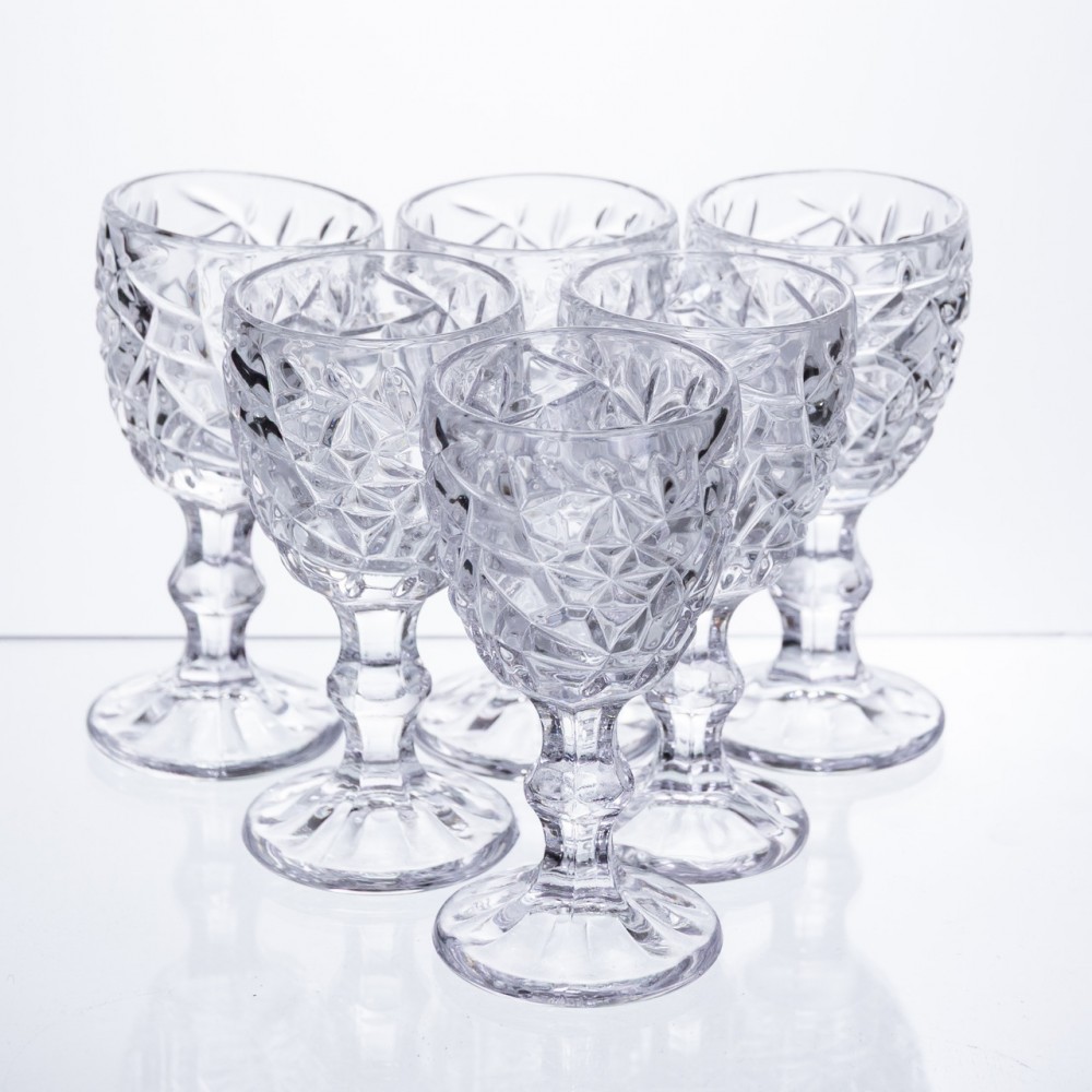 Набор рюмок на ножке 6 штук 50 мл для водки наливки подарочные рюмки стеклянные HP-19-170