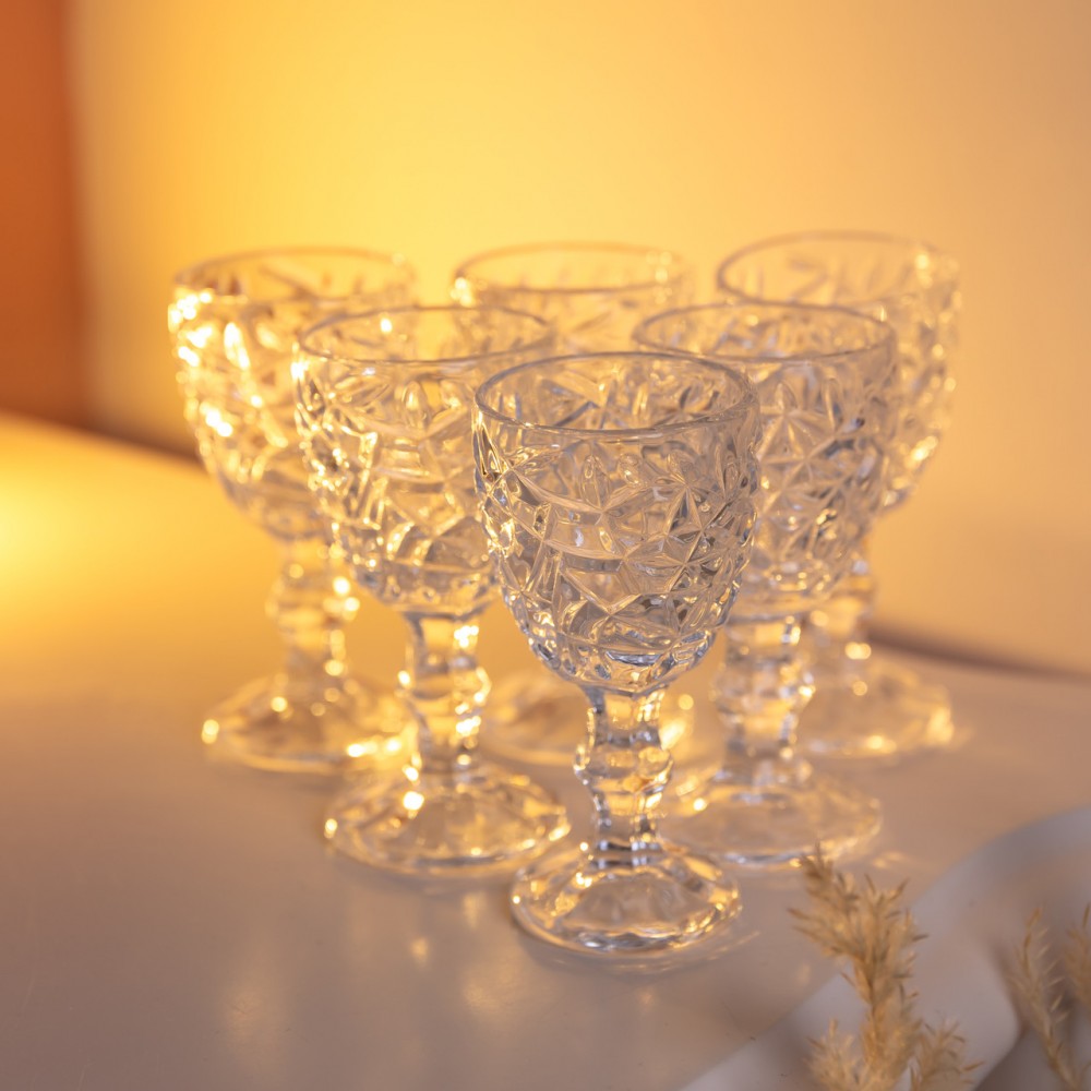 Набор рюмок на ножке 6 штук 50 мл для водки наливки подарочные рюмки стеклянные HP-19-170