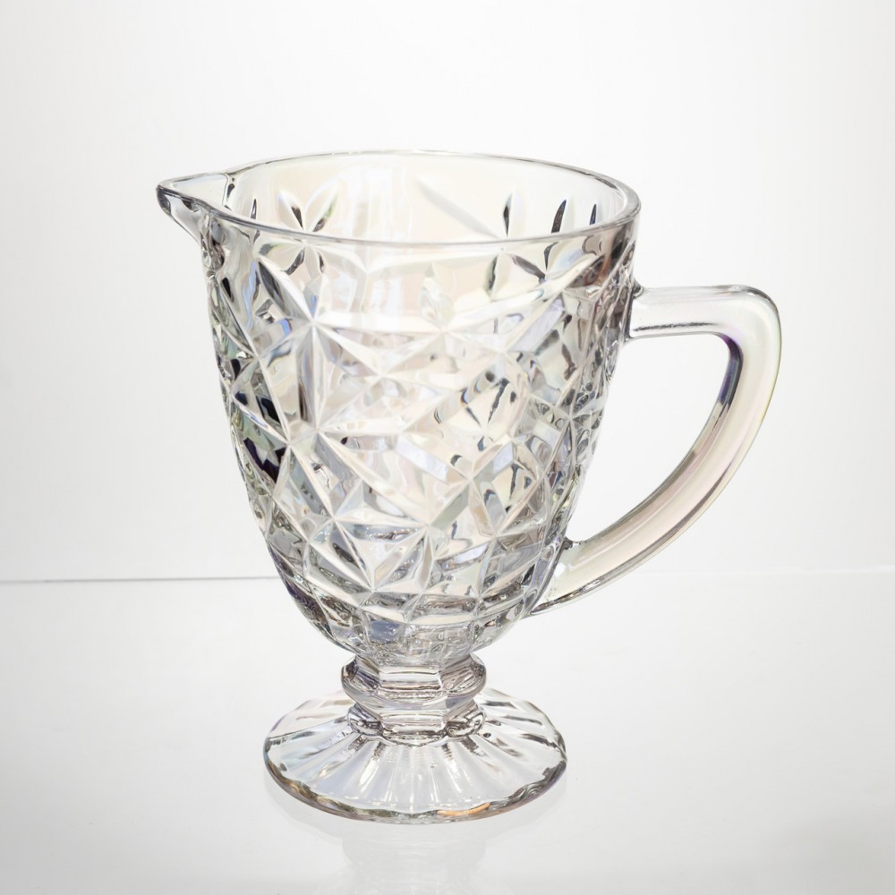 Кувшин стеклянный для компота 1.2 л ребристый фигурный графин для лимонада мохито сангрии напитков HP-19-171