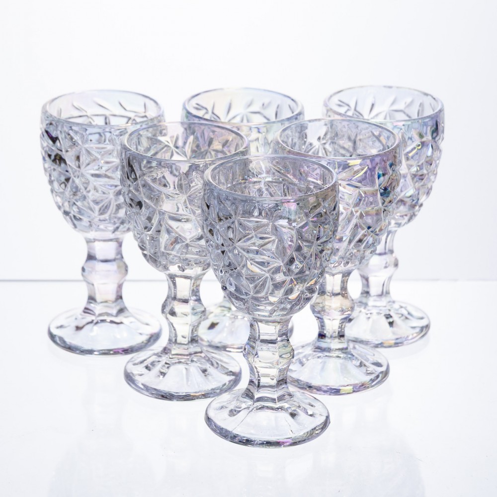 Набор рюмок на ножке 6 штук 50 мл для водки наливки подарочные рюмки стеклянные HP-19-178