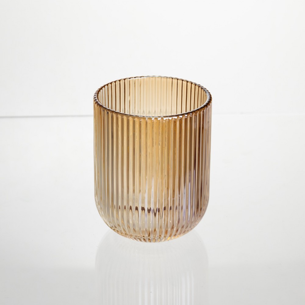 Набор стеклянных стаканов 6 штук 250 мл универсальных Коричневый Yiwu HP-19-196