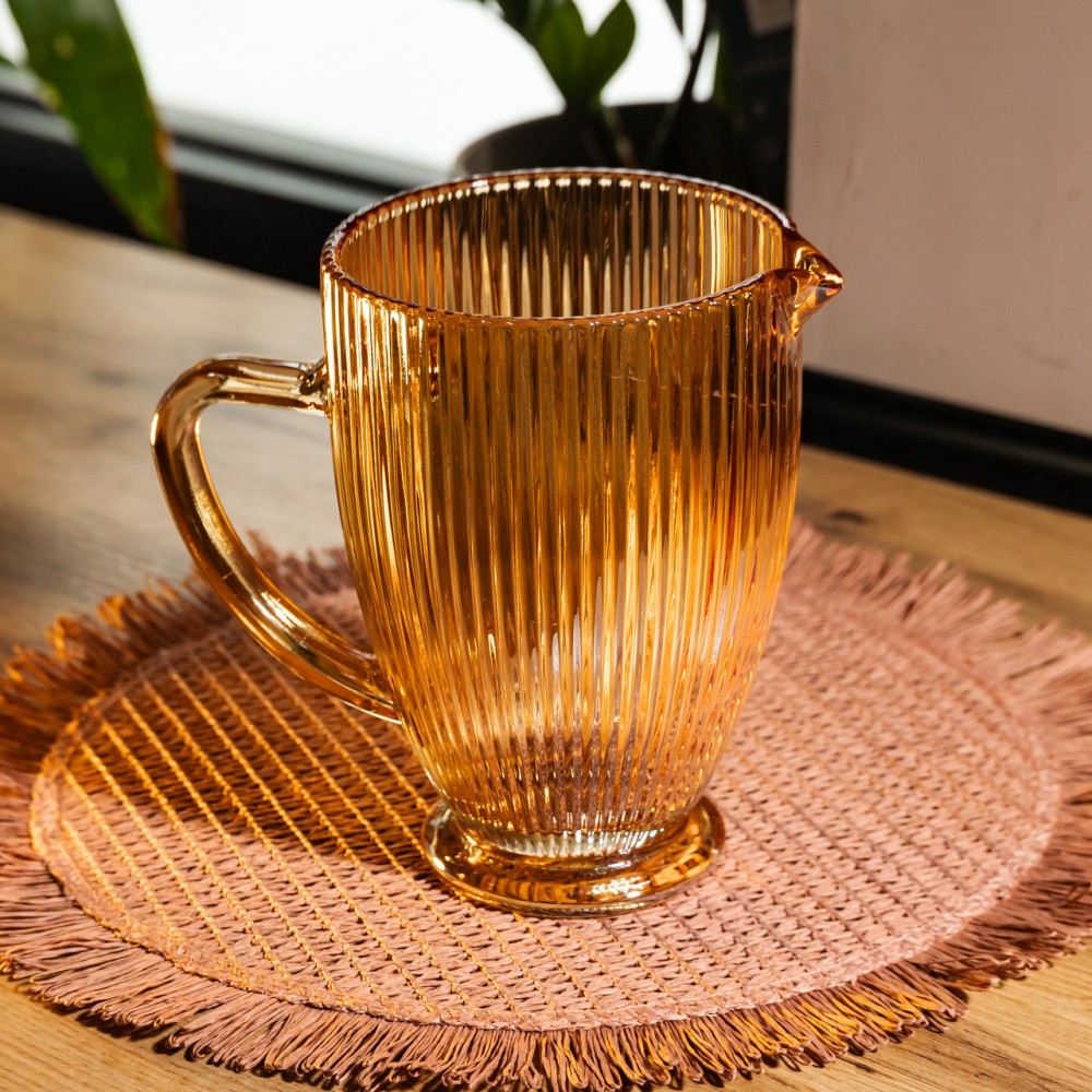 Кувшин стеклянный универсальный 1.2 л фигурный Коричневый Yiwu HP-19-202