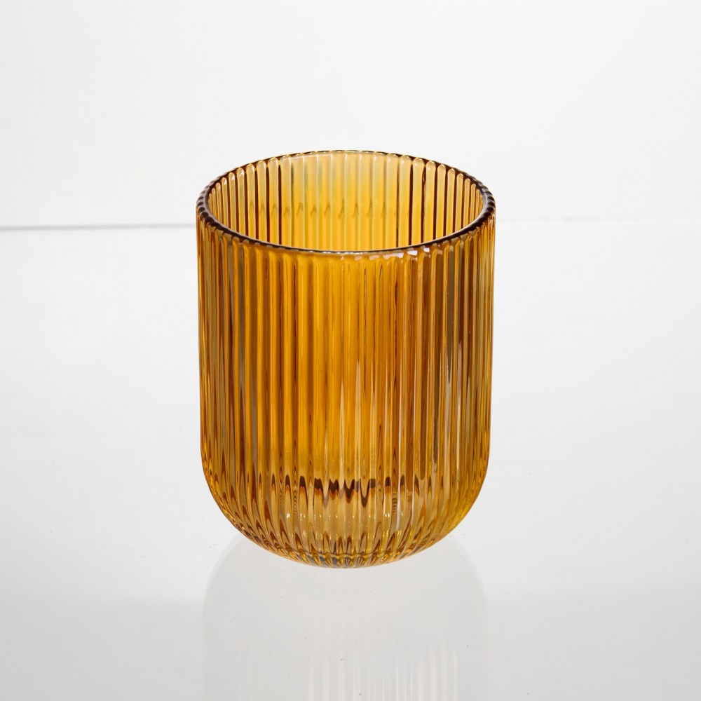 Набор стеклянных стаканов 6 штук 250 мл для напитков Янтарный Yiwu HP-19-207