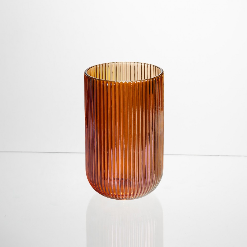 Набор стеклянных стаканов 6 штук 350 мл для напитков Янтарный Yiwu HP-19-208