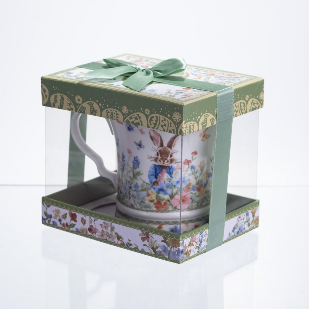 Чашка фарфоровая Garden Rabbits 300 мл в подарочной упаковке HP-7323-2