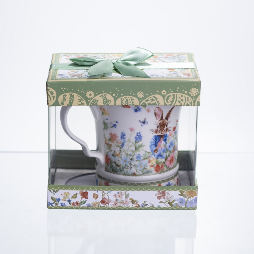 Чашка фарфоровая Garden Rabbits 300 мл в подарочной упаковке HP-7323-2