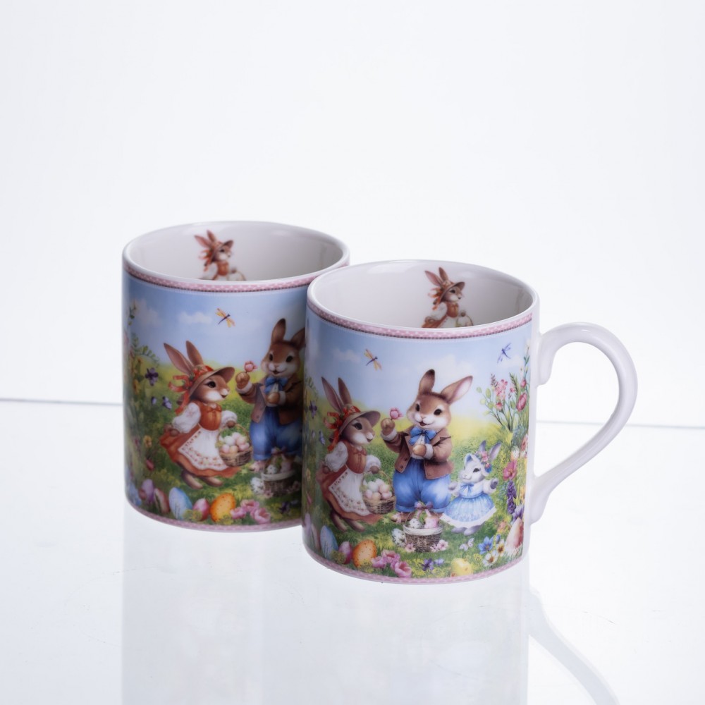 Набор чашек фарфоровых Rabbit Family 220 мл 2шт HP-7323-8