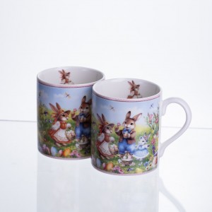 Набор чашек фарфоровых Rabbit Family 220 мл 2шт HP-7323-8