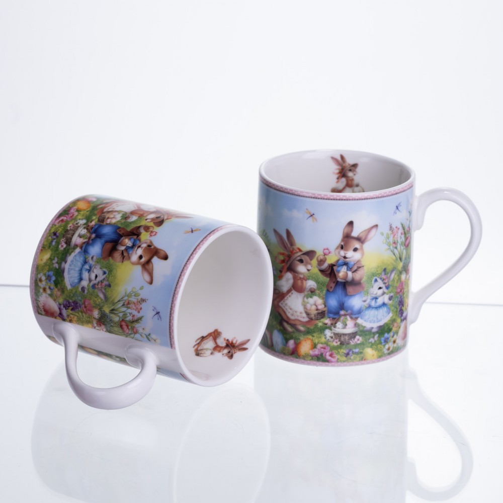 Набор чашек фарфоровых Rabbit Family 220 мл 2шт HP-7323-8