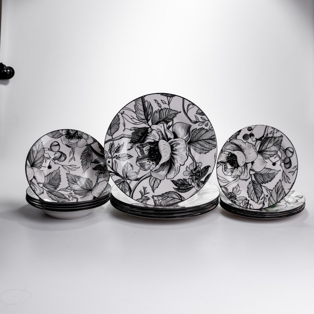 Столовый сервиз на 6 персон 18 предметов фарфоровый HP-HK-A4